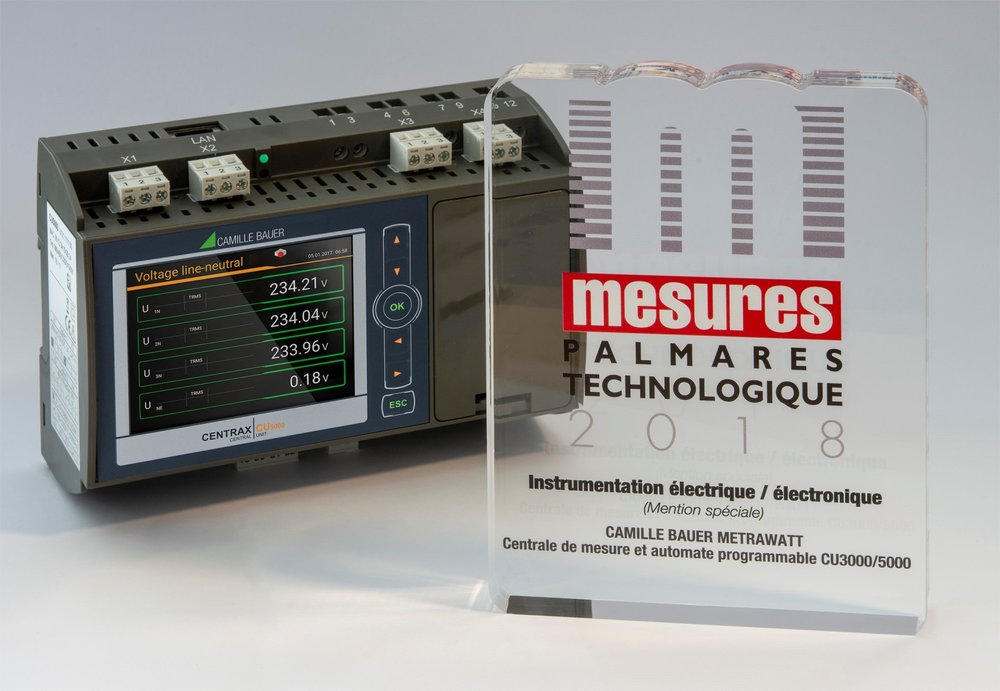 Camille Bauer Metrawatt AG receives award in France CENTRAX CU named as innovative product